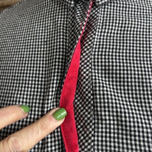 Victoria's Secret Black Gingham Check Flannel Night Sleep Shirt Size Medium - Picture 6 of 9